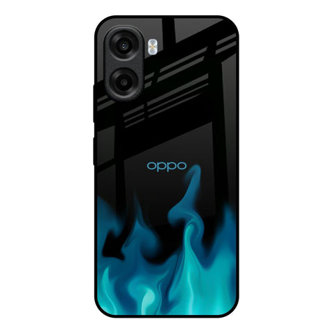 Teal Flames OPPO K14x 5G Glass Back Cover Online