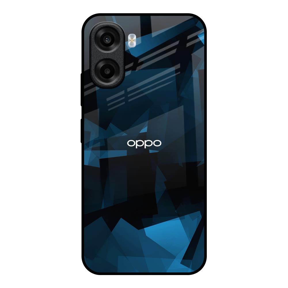 Polygonal Blue Box OPPO K14x 5G Glass Back Cover Online