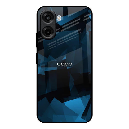 Polygonal Blue Box OPPO K14x 5G Glass Back Cover Online