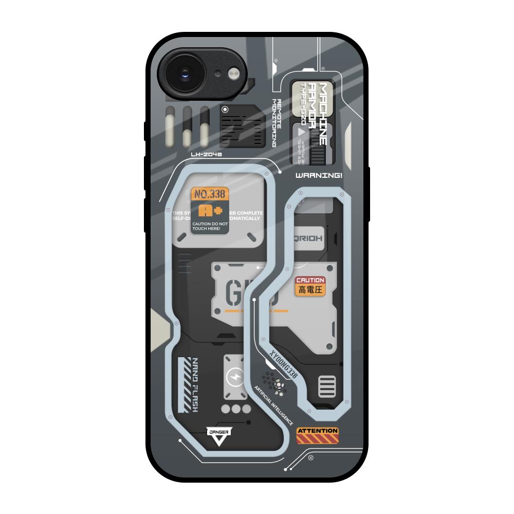 Retro Futuristic Apple iPhone 17e Glass Back Cover Online