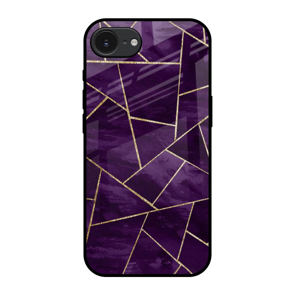 Geometric Purple Apple iPhone 17e Glass Back Cover Online