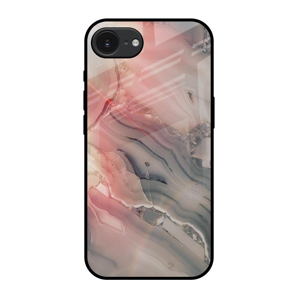 Pink And Grey Marble Apple iPhone 17e Glass Back Cover Online