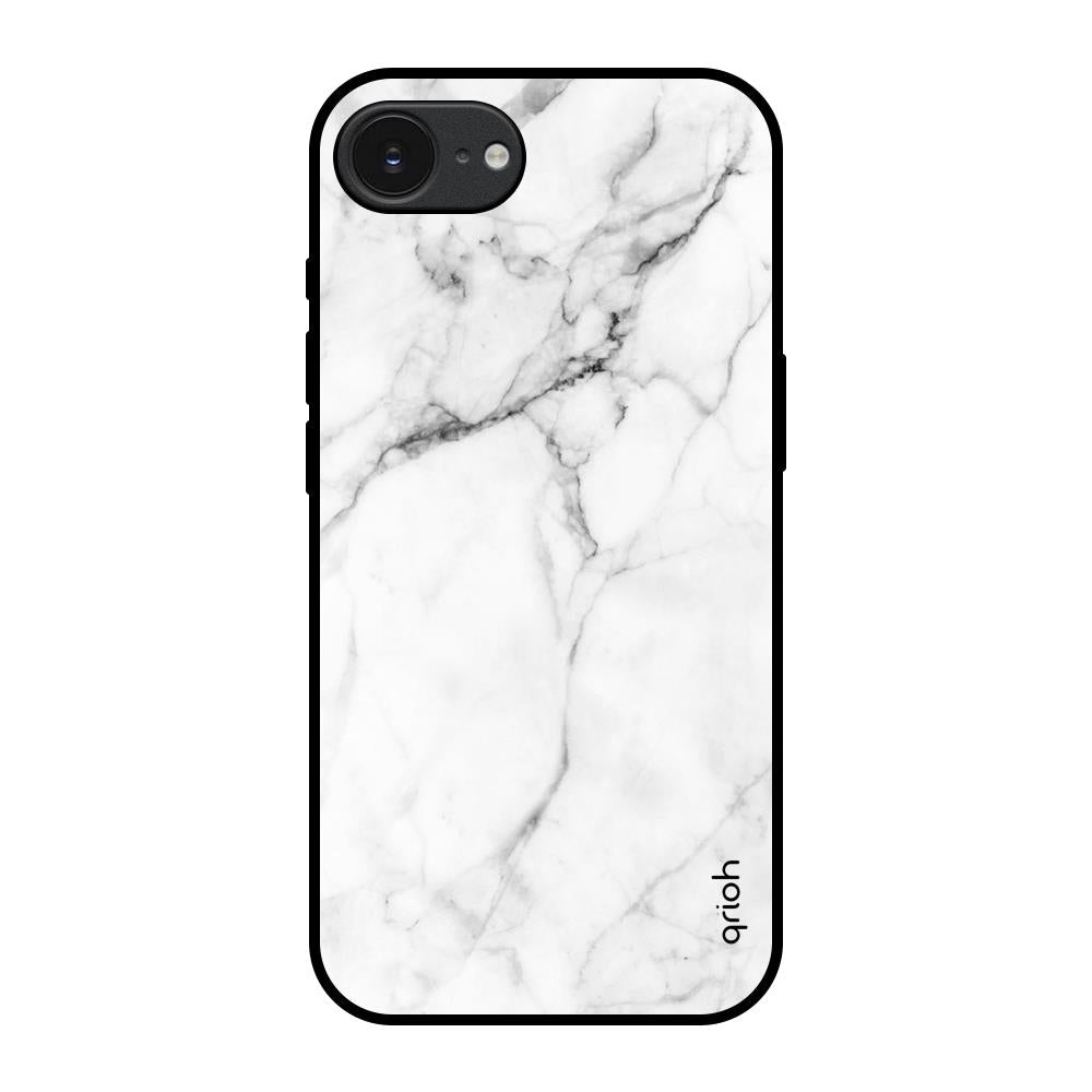 Modern White Marble Apple iPhone 17e Glass Back Cover Online