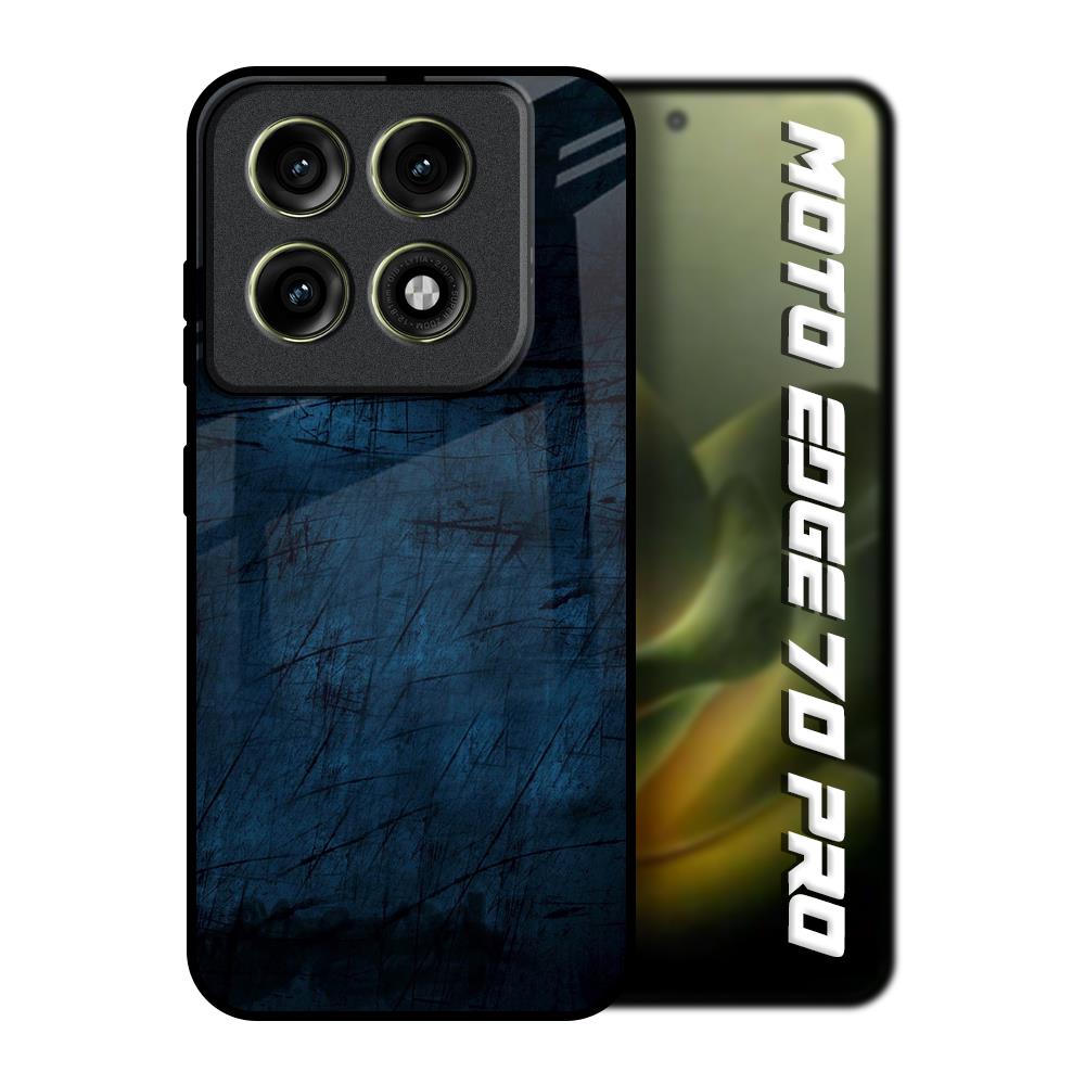 Dark Blue Grunge Motorola Edge 70 Pro 5G Glass Back Cover Online