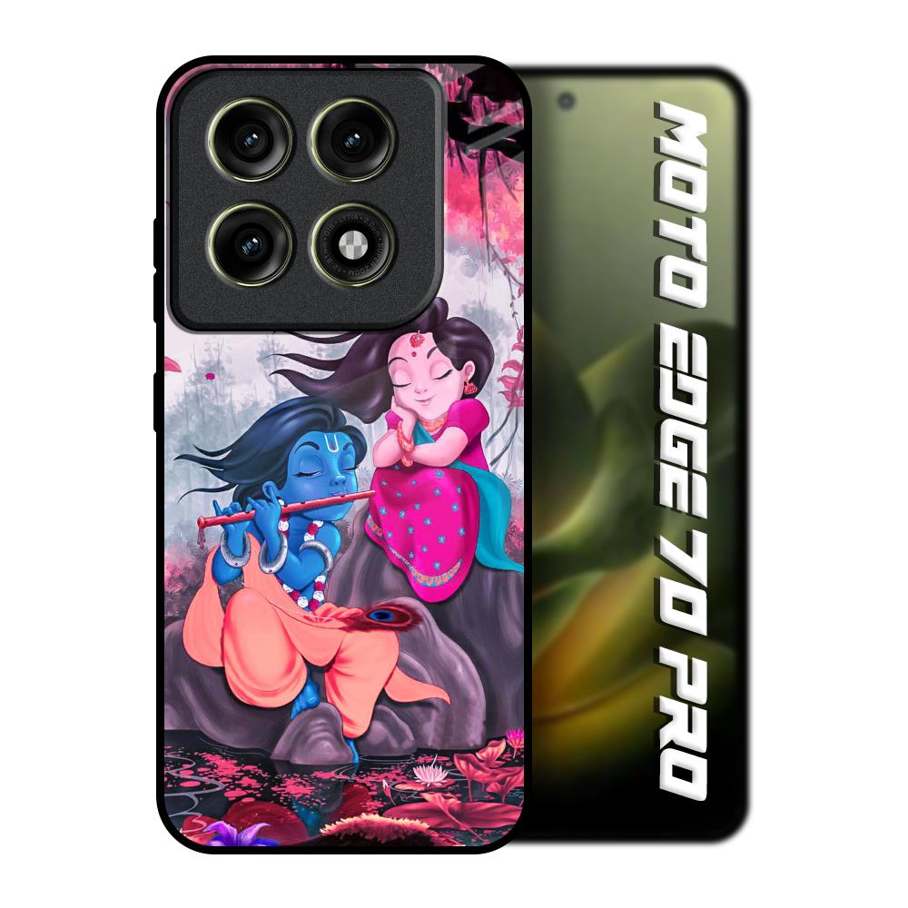 Radha Krishna Art Motorola Edge 70 Pro 5G Glass Back Cover Online