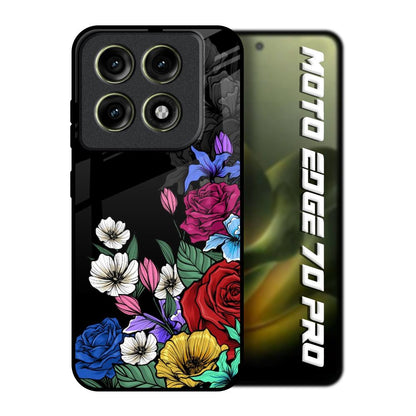Rose Flower Bunch Art Motorola Edge 70 Pro 5G Glass Back Cover Online