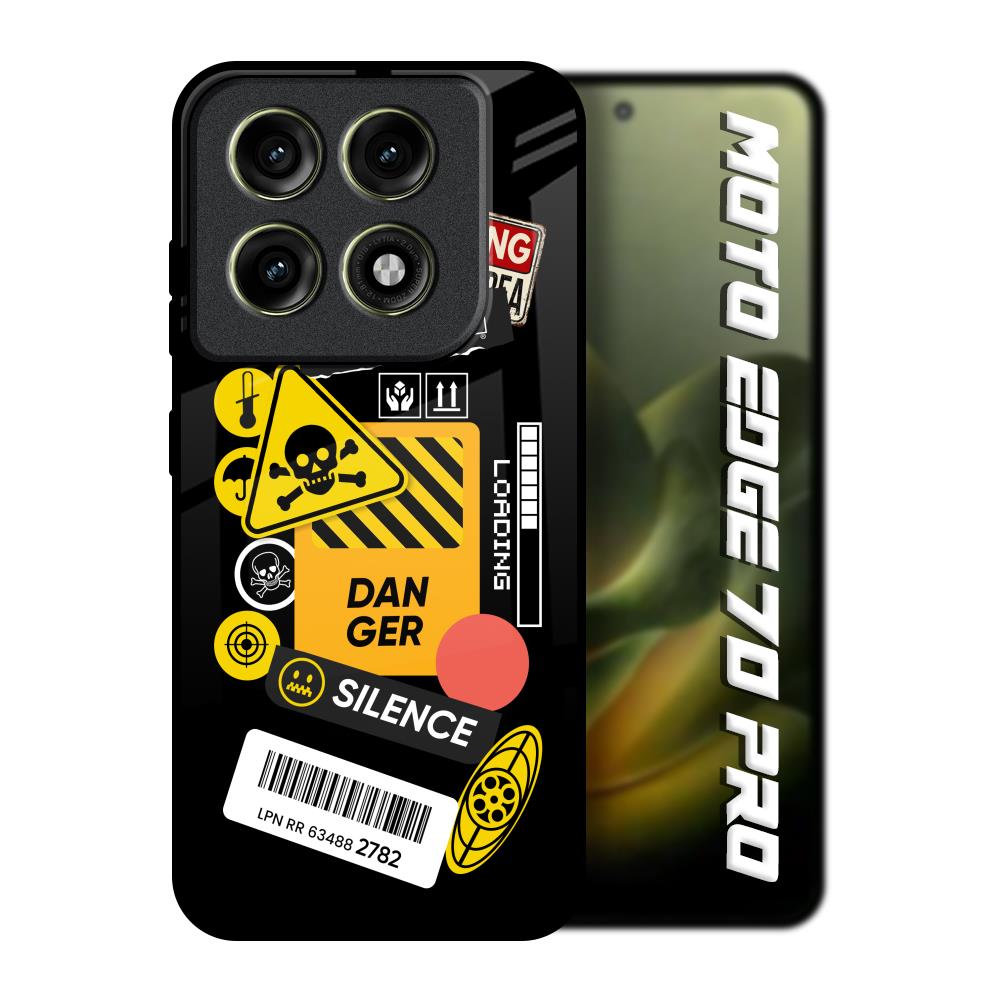 Danger Signs Motorola Edge 70 Pro 5G Glass Back Cover Online