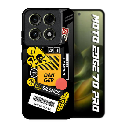 Danger Signs Motorola Edge 70 Pro 5G Glass Back Cover Online