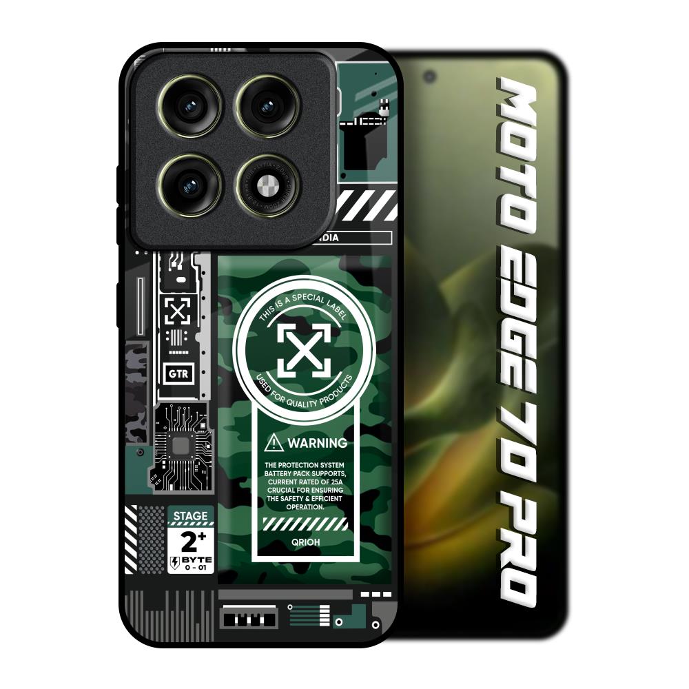 Green Camo Circuit Motorola Edge 70 Pro 5G Glass Back Cover Online
