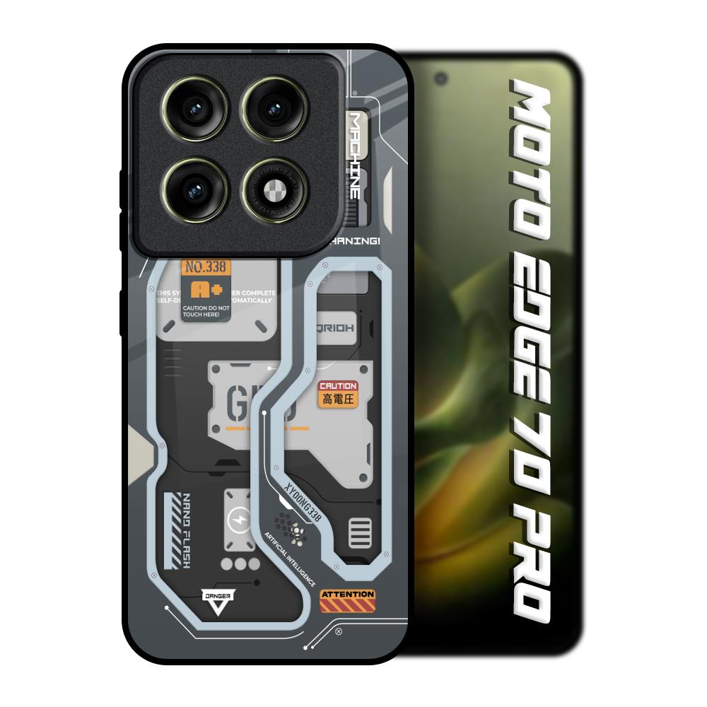 Retro Futuristic Motorola Edge 70 Pro 5G Glass Back Cover Online