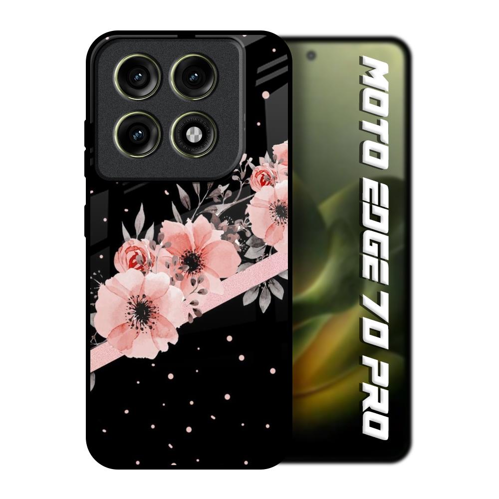 Floral Black Band Motorola Edge 70 Pro 5G Glass Back Cover Online