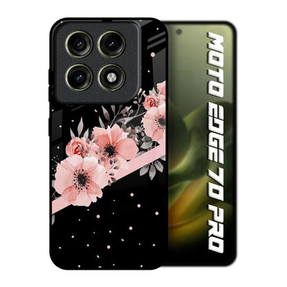 Floral Black Band Motorola Edge 70 Pro 5G Glass Back Cover Online