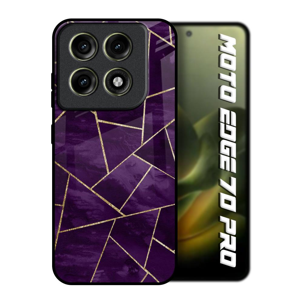 Geometric Purple Motorola Edge 70 Pro 5G Glass Back Cover Online