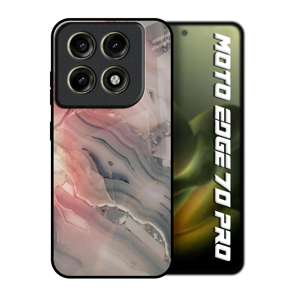 Pink And Grey Marble Motorola Edge 70 Pro 5G Glass Back Cover Online