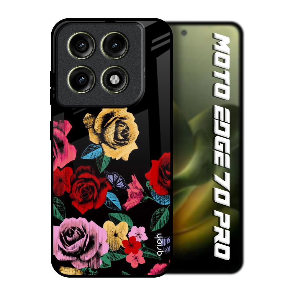 Floral Decorative Motorola Edge 70 Pro 5G Glass Back Cover Online