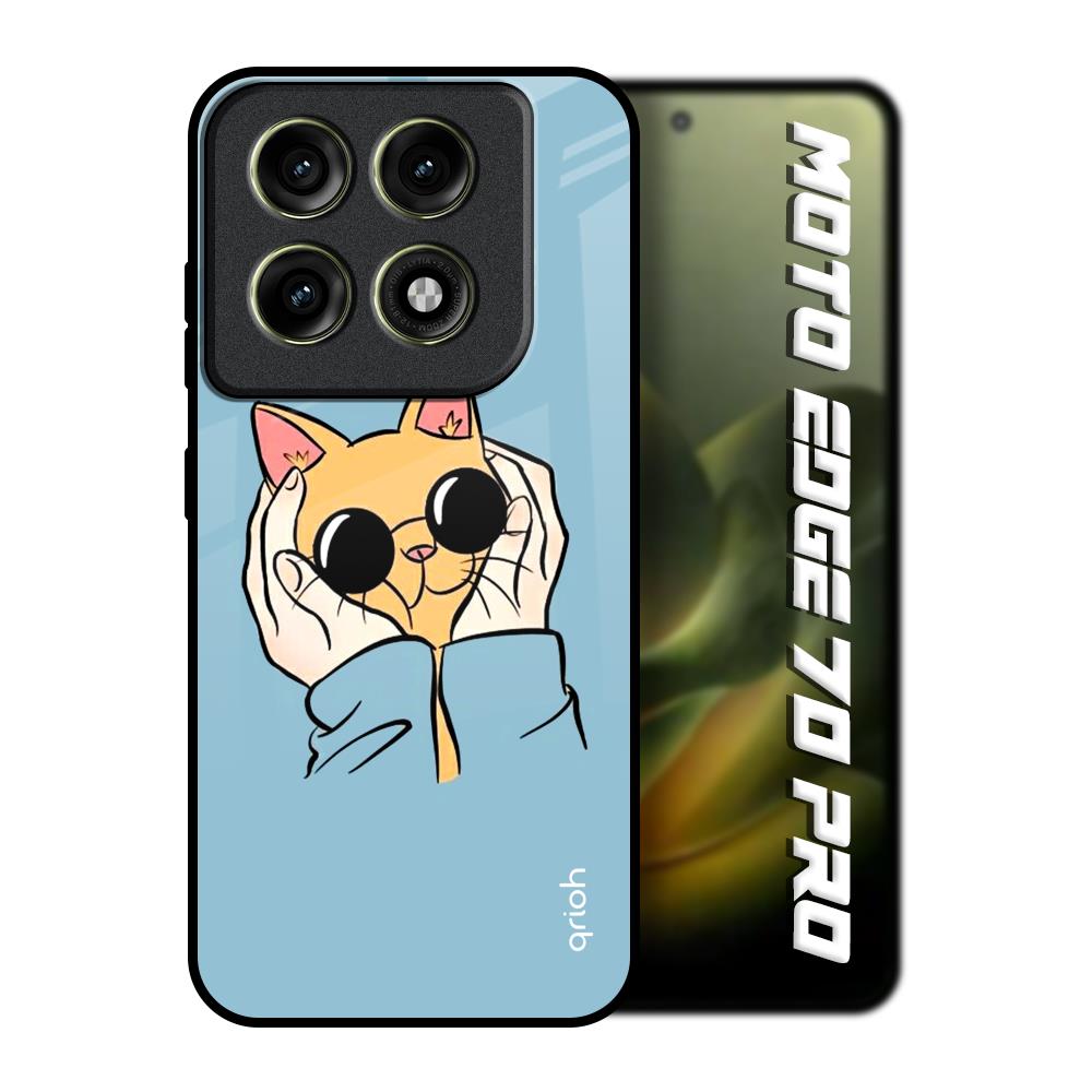 Adorable Cute Kitty Motorola Edge 70 Pro 5G Glass Back Cover Online