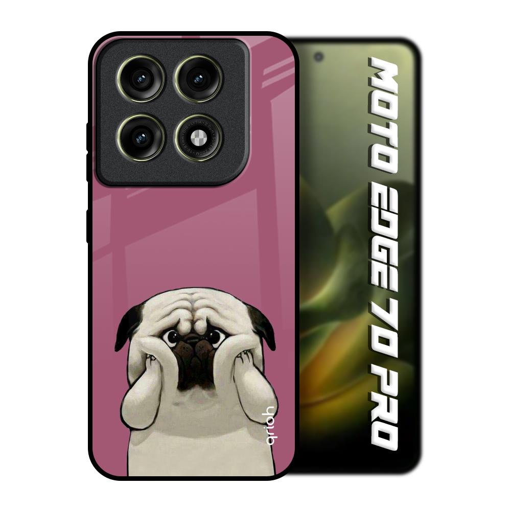 Funny Pug Face Motorola Edge 70 Pro 5G Glass Back Cover Online