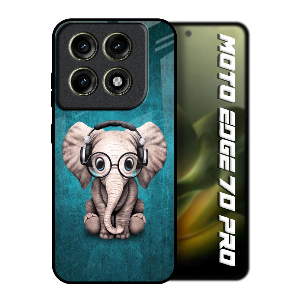 Adorable Baby Elephant Motorola Edge 70 Pro 5G Glass Back Cover Online