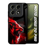Red Angry Lion Motorola Edge 70 Pro 5G Glass Back Cover Online