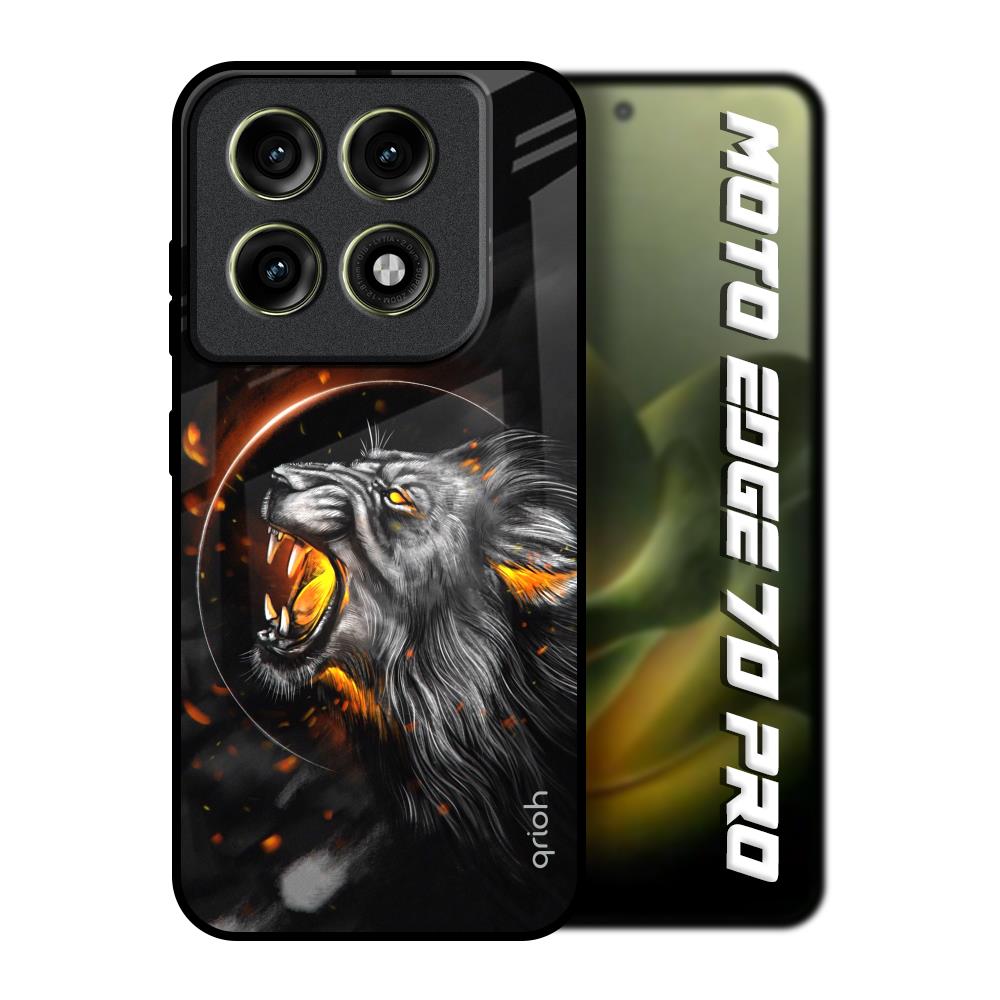 Aggressive Lion Motorola Edge 70 Pro 5G Glass Back Cover Online