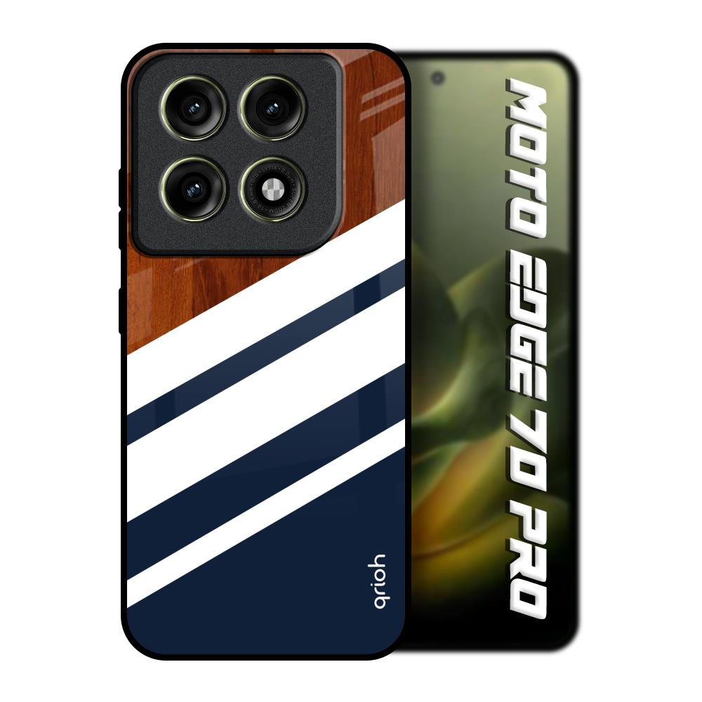 Bold Stripes Motorola Edge 70 Pro 5G Glass Back Cover Online