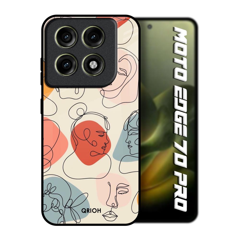 Abstract Faces Motorola Edge 70 Pro 5G Glass Back Cover Online