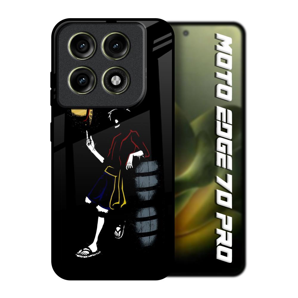 Luffy Line Art Motorola Edge 70 Pro 5G Glass Back Cover Online