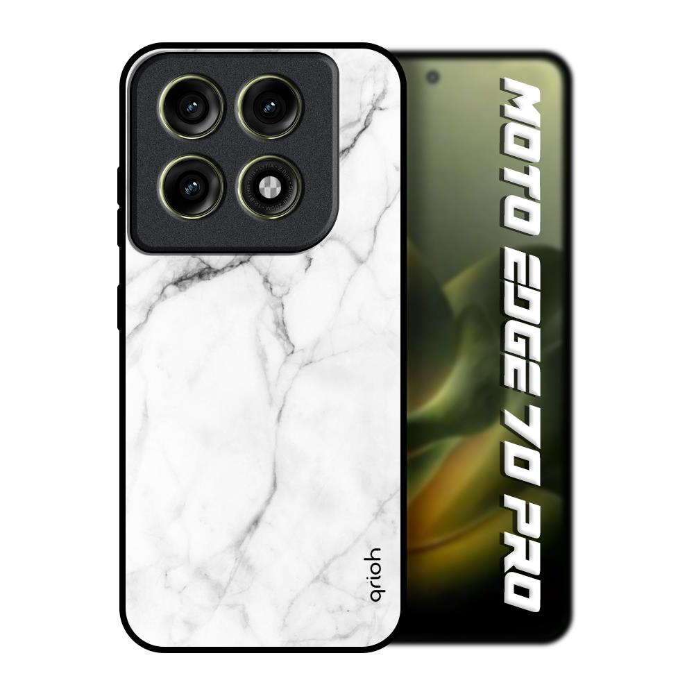Modern White Marble Motorola Edge 70 Pro 5G Glass Back Cover Online