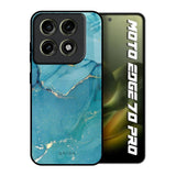 Blue Golden Glitter Motorola Edge 70 Pro 5G Glass Back Cover Online