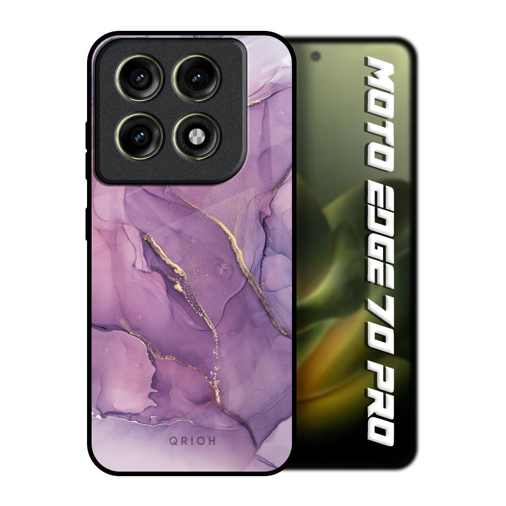 Purple Gold Marble Motorola Edge 70 Pro 5G Glass Back Cover Online