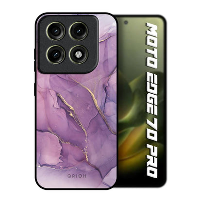 Purple Gold Marble Motorola Edge 70 Pro 5G Glass Back Cover Online