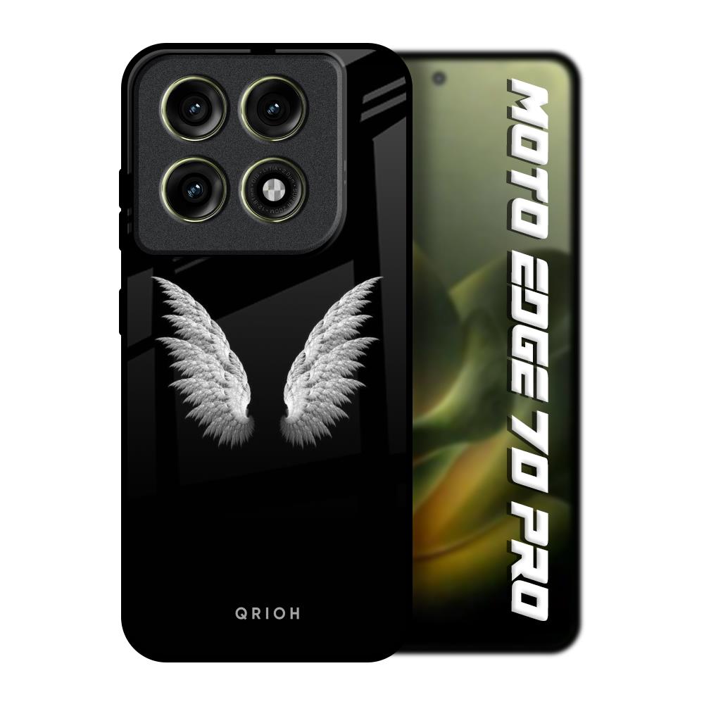 White Angel Wings Motorola Edge 70 Pro 5G Glass Back Cover Online