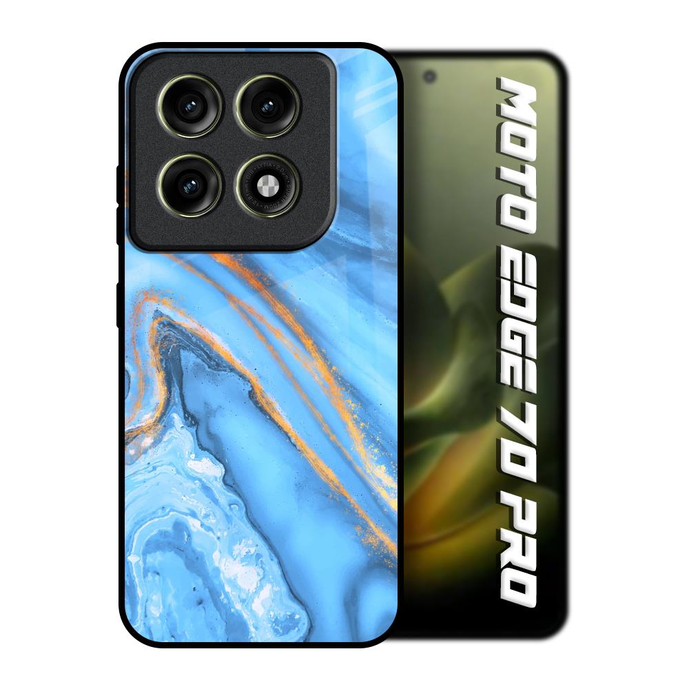 Vibrant Blue Marble Motorola Edge 70 Pro 5G Glass Back Cover Online