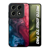 Blue & Red Smoke Motorola Edge 70 Pro 5G Glass Back Cover Online