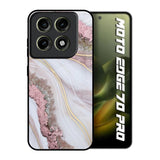 Pink & Gold Gllitter Marble Motorola Edge 70 Pro 5G Glass Back Cover Online