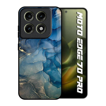 Blue Cool Marble Motorola Edge 70 Pro 5G Glass Back Cover Online