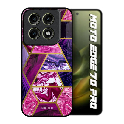 Electroplated Geometric Marble Motorola Edge 70 Pro 5G Glass Back Cover Online