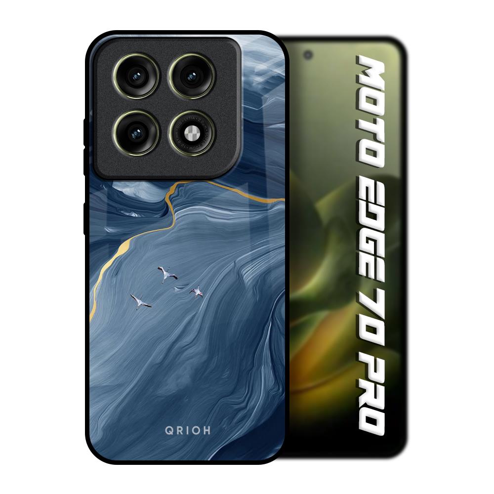Deep Ocean Marble Motorola Edge 70 Pro 5G Glass Back Cover Online