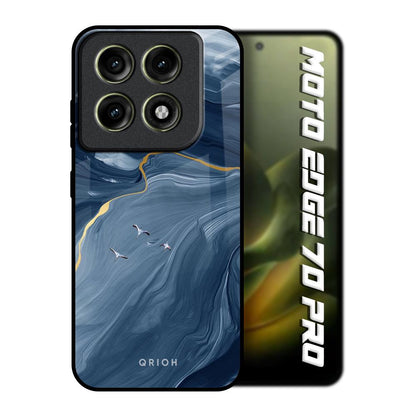 Deep Ocean Marble Motorola Edge 70 Pro 5G Glass Back Cover Online