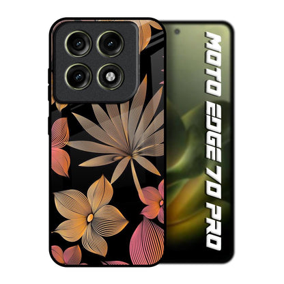 Lines Pattern Flowers Motorola Edge 70 Pro 5G Glass Back Cover Online