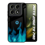 Teal Flames Motorola Edge 70 Pro 5G Glass Back Cover Online