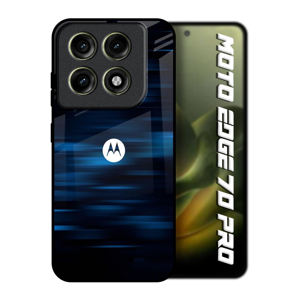 Blue Rough Abstract Motorola Edge 70 Pro 5G Glass Back Cover Online