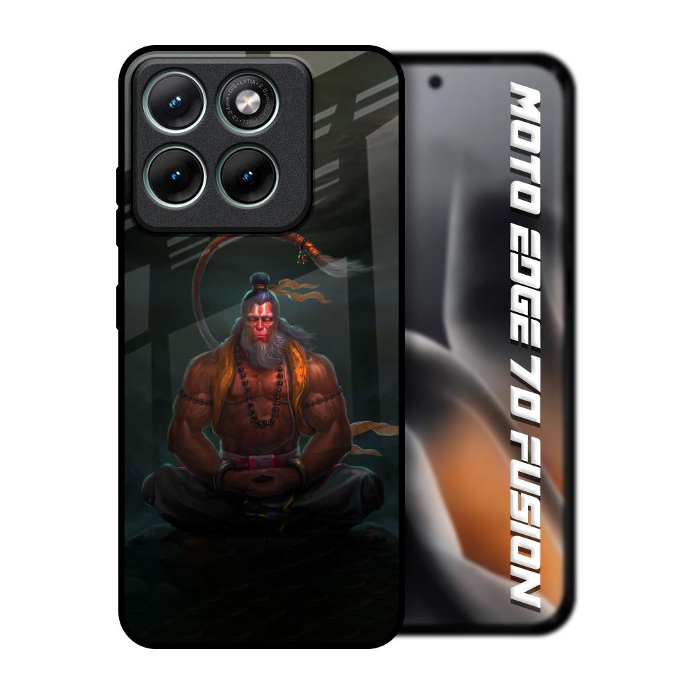 Lord Hanuman Animated Motorola Edge 70 Fusion 5G Glass Back Cover Online