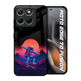 Retro Astronaut Motorola Edge 70 Fusion 5G Glass Back Cover Online