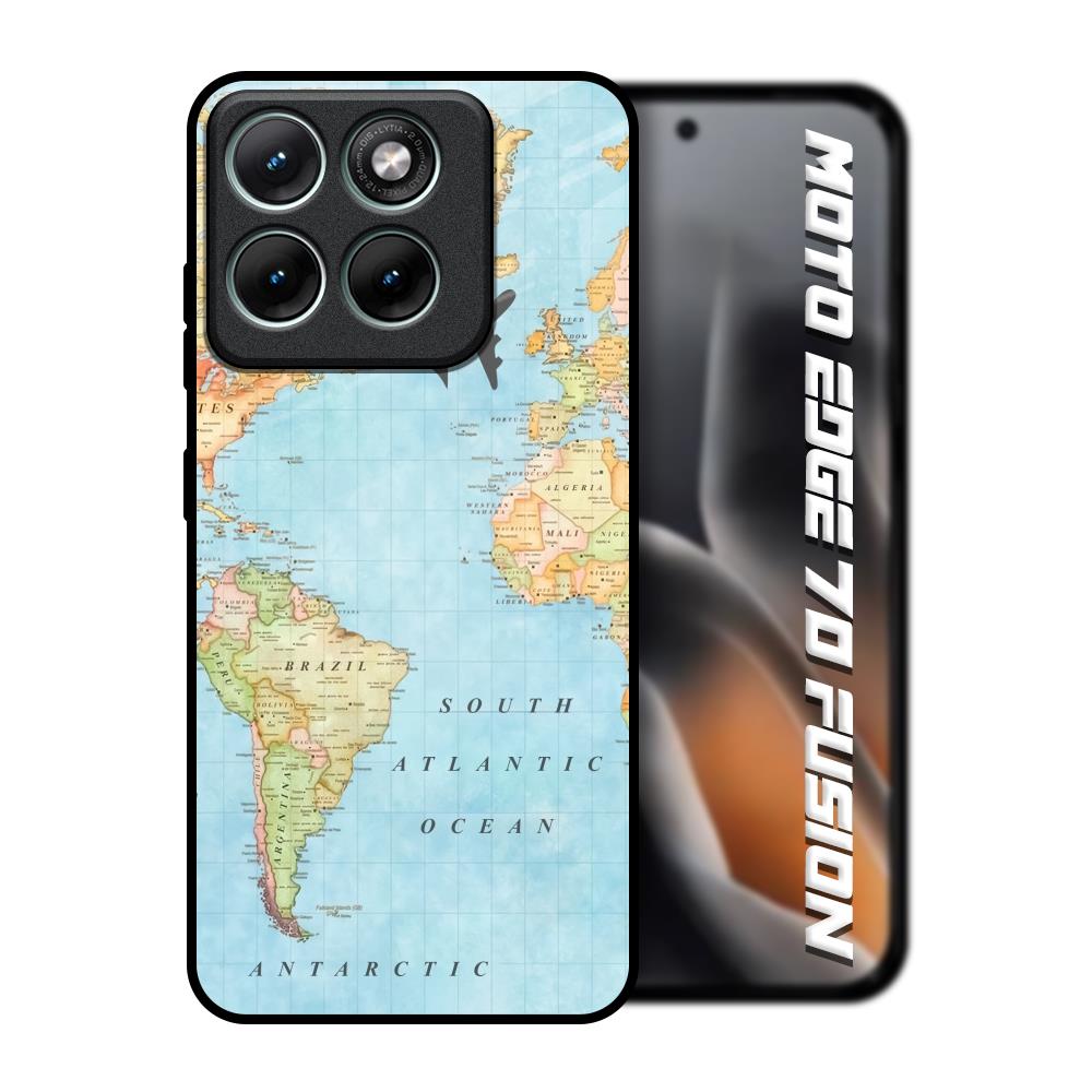 Travel Map Motorola Edge 70 Fusion 5G Glass Back Cover Online