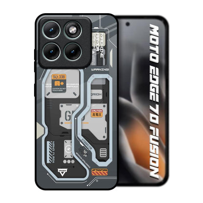 Retro Futuristic Motorola Edge 70 Fusion 5G Glass Back Cover Online