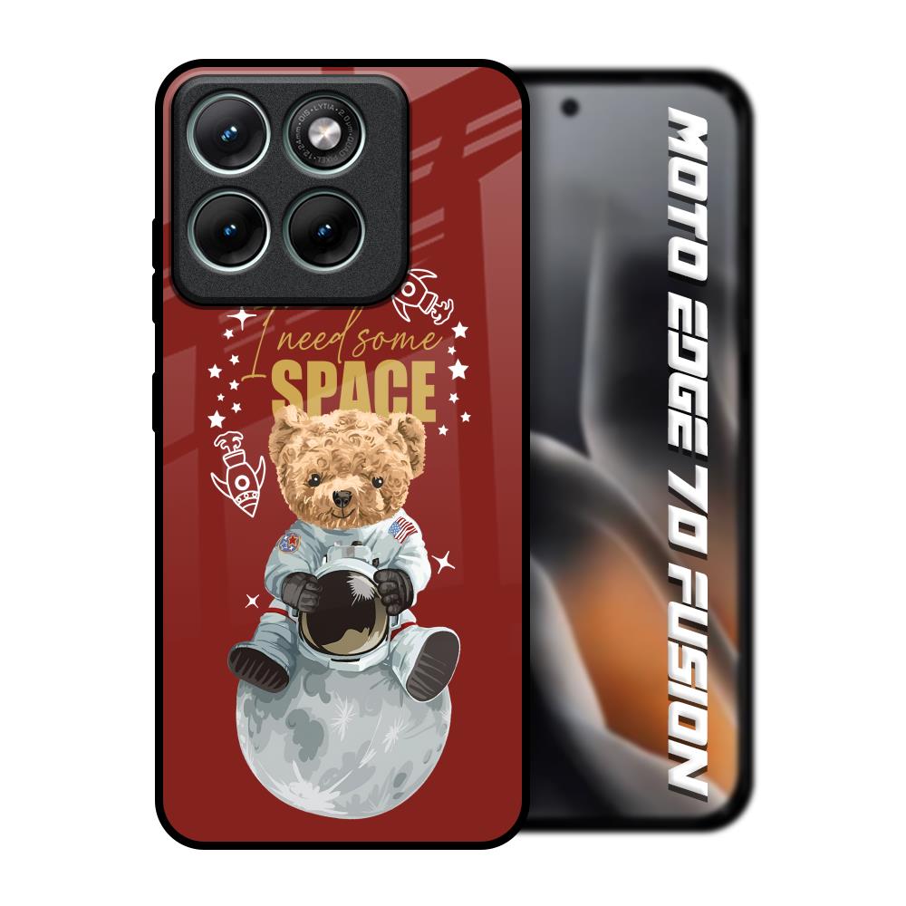 Astronaut Bear Motorola Edge 70 Fusion 5G Glass Back Cover Online