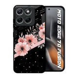 Floral Black Band Motorola Edge 70 Fusion 5G Glass Back Cover Online