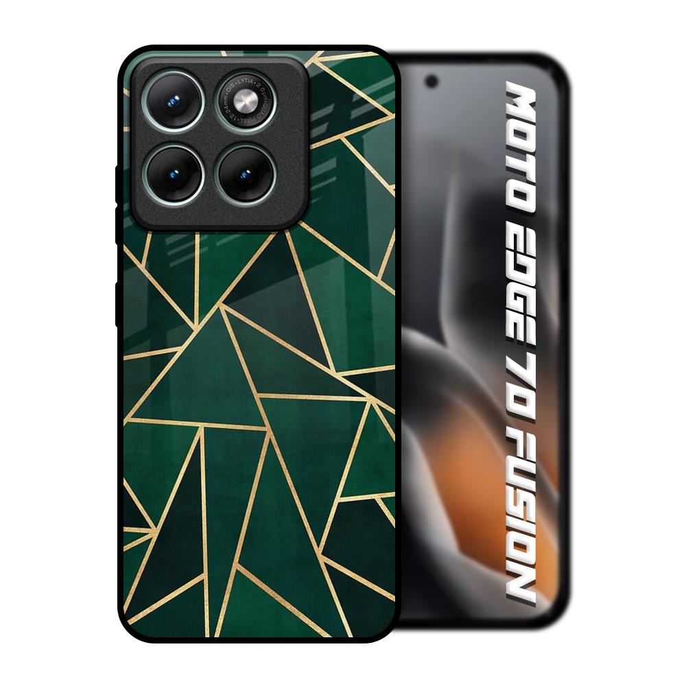 Abstract Green Motorola Edge 70 Fusion 5G Glass Back Cover Online