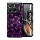 Geometric Purple Motorola Edge 70 Fusion 5G Glass Back Cover Online